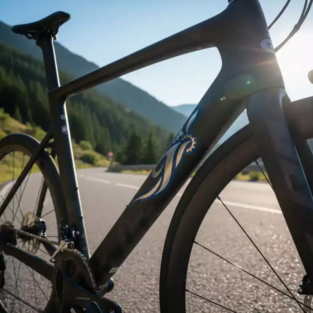 Logo ufficiale del partner tecnico che fornisce biciclette di alta qualità per la manifestazione Gran Fondo Ostia, assicurando attrezzatura professionale per tutti i partecipanti alla gara ciclistica